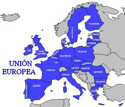 Unión Europea: Mapa Político de la Unión Europea