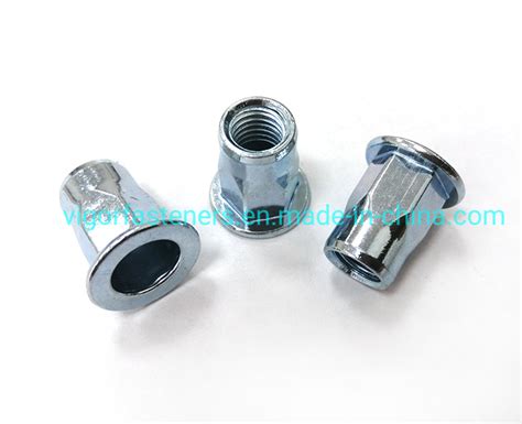 Flat Head Full Hex Body Blind Rivet Nut Half Hex Rivet Nuts Zinc Plated