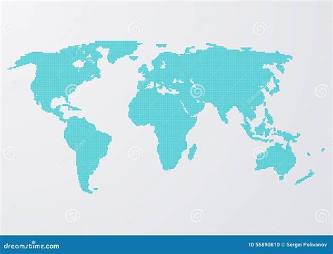 Vector Illustration Of A World Map Circles Stock Vector Illustration