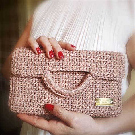 Crochet Nude Clutch Bag Folksy