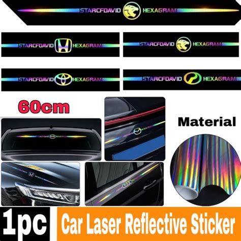 Laser Reflective Colorful Car Accessories Sticker For Proton Perodua