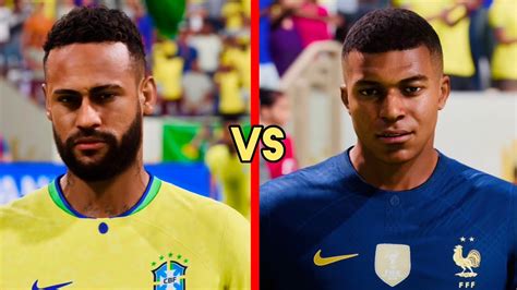 FIFA 23 - Neymar Jr Vs Mbappe - World Cup Full Match Gameplay - PS5 [4K] - YouTube