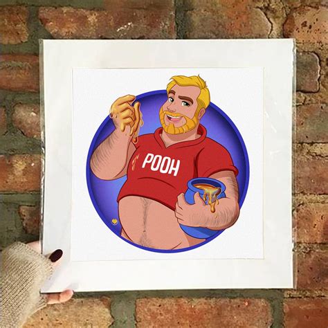 Matted Poster Pooh Famosos Queer Artwork Gay Illustration Etsy