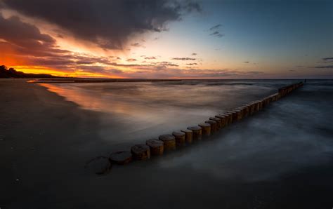 Sunlight Landscape Sunset Sea Bay Shore Sand Reflection Sky