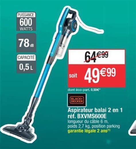 Promo Aspirateur Balai En R F Bxvms E Chez Cora