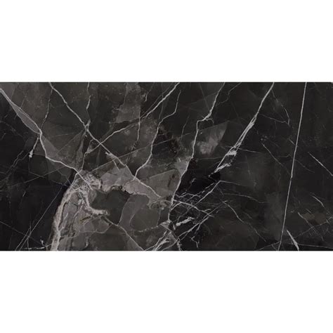 Kütahya Seramik 60x120 cm Black Calacatta Kristal Rektifiye Parlak Nano