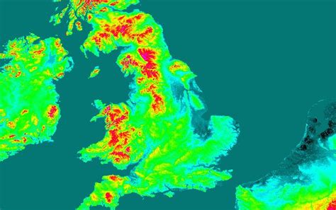 Great Britain Map Great Britain Topography Great Britain Elevation