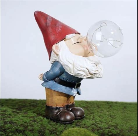 Garden Gnome Blowing a bubble - The Gnome Shop