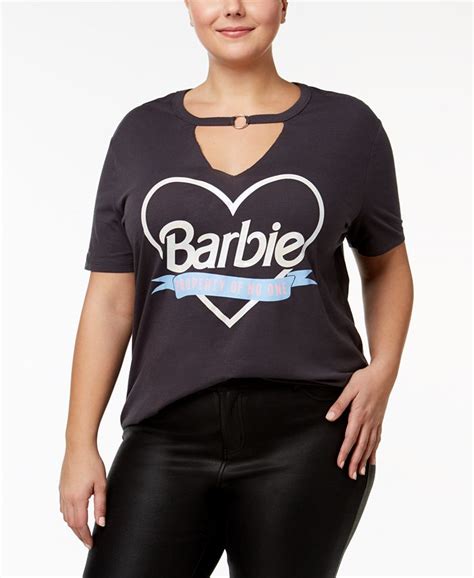 Love Tribe Plus Size Barbie Graphic Cutout T Shirt Created For Macys