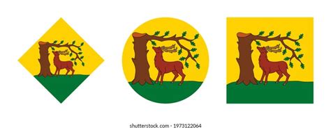 Berkshire Flag Icon Set Isolated On Stock Vector (Royalty Free ...