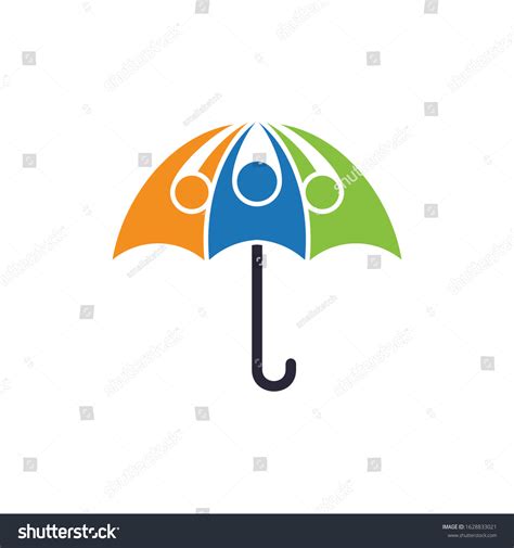 Umbrella Colorful People Vector Logo Icon Stock Vector (Royalty Free ...