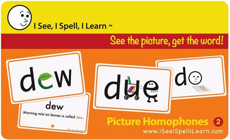 Picture Homophones™ - See the picture, get the word! - I See, I Spell, I Learn, LLC - Early ...