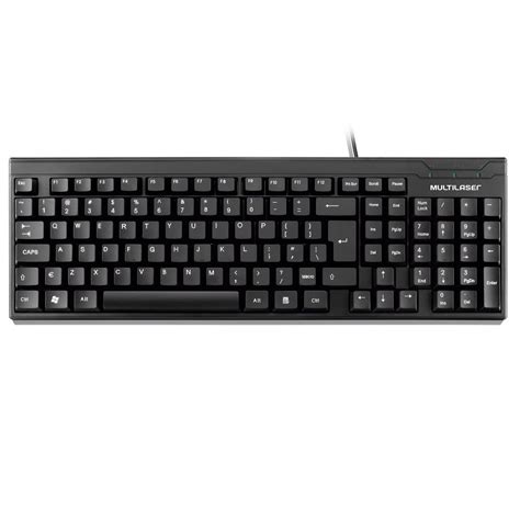 Teclado B Sico Slim Usb Fio Preto Abnt Tc