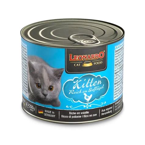Влажный корм для котят Leonardo Kitten rich in Poultry 200г