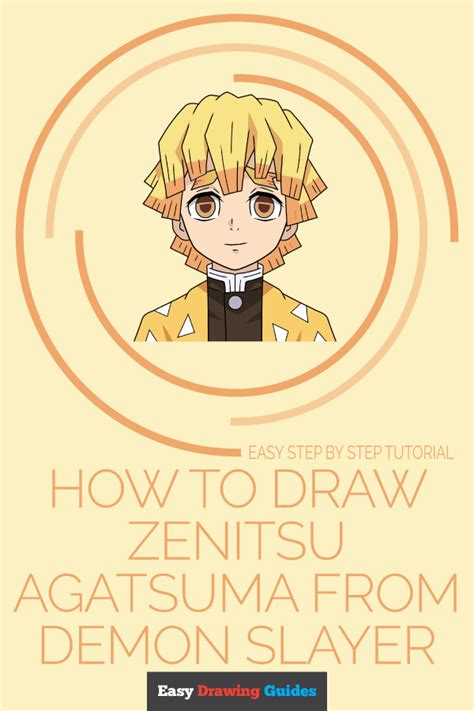 How To Draw Zenitsu Agatsuma From Demon Slayer Really Easy Drawing