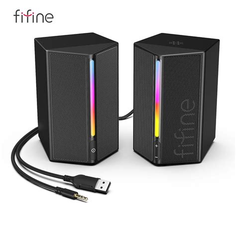 FIFINE игровая звуковая коробка с стерео объемным звуком, USB RGB ...