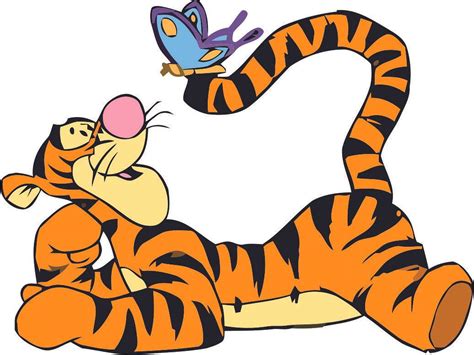 Tigger with Butterfly Design Cartoon Characters TV Show Toddler ...