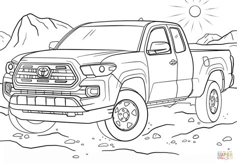 Toyota Tacoma Coloring Page Free Printable Coloring Pages