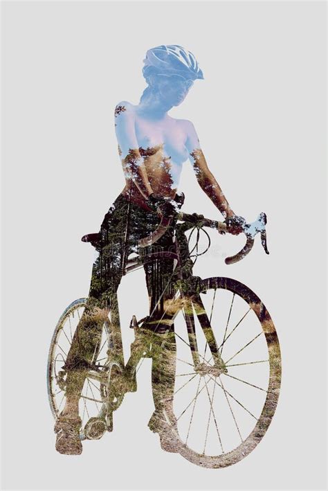 Naked Woman With Bicycle Stock Illustration Illustration Of Digitally 84258106