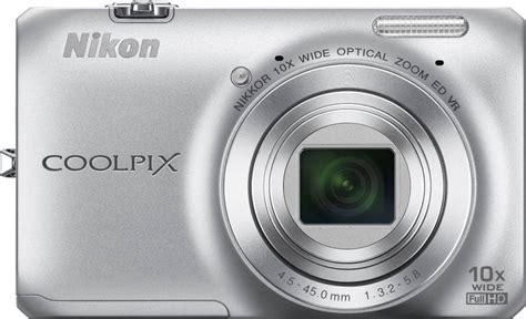 Nikon Coolpix S6300 Silver 16 Megapixel Digital Camera With 10X