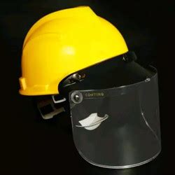 Jual HELM APD FACE SHIELD SAFETY HELMET PROYEK BIRU KUNING MERAH READY