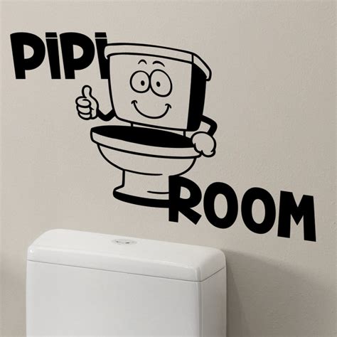 Sticker Wc Pipi Room Stickers Toilettes Porte Ambiance Sticker