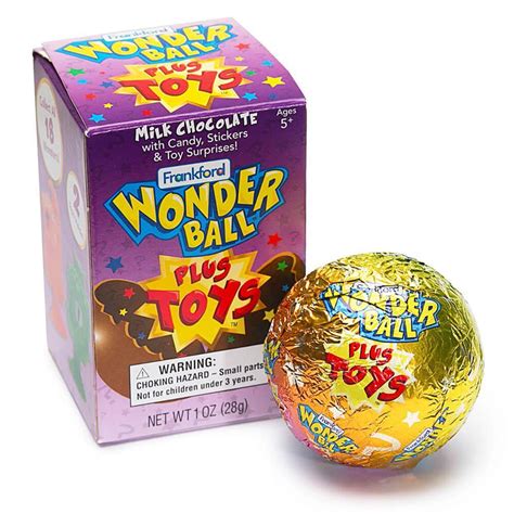 Wonderball Milk Chocolate Balls Filled with Candy, Stickers, and Toy ...