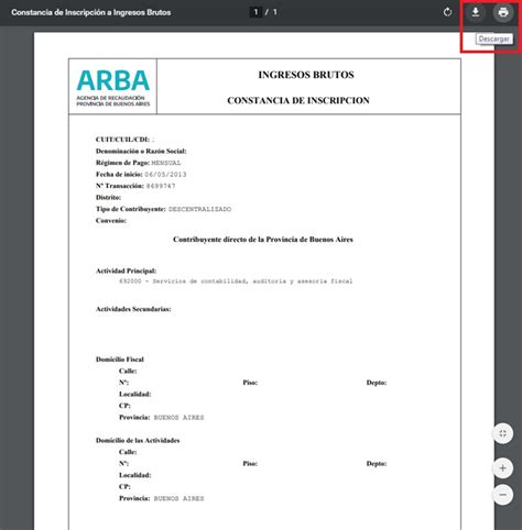 Constancia De Ingresos Brutos En Arba Facuteayuda