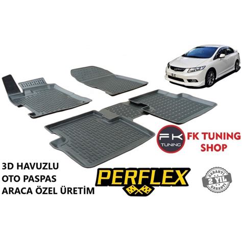 Honda Civic Fb D Havuzlu Oto Paspas Seti Perflex Marka Fk