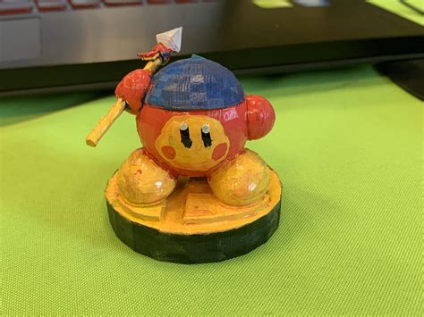 I 3D printed Bandana Waddle Dee as a Smash amiibo : Kirby