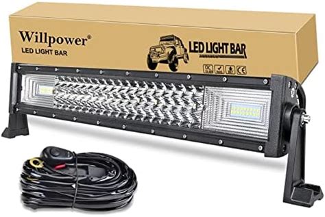 Willpower Bar a LED 22 270W Triple rangée faisceau combiné Barre de