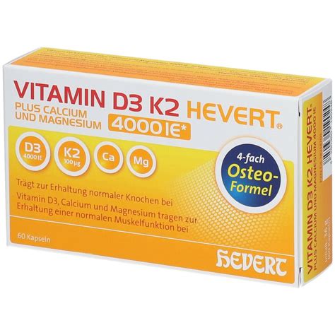 Vitamin D K Hevert Plus Calcium Und Magnesium Ie St Shop