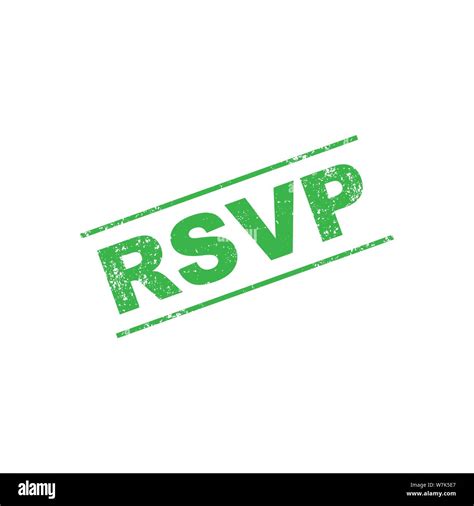 Rsvp Stamp Sign With Grunge Effect Vector Eps10 Stock Vector Image