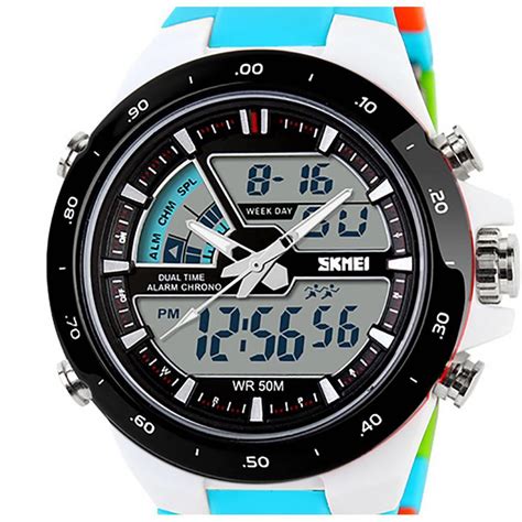 Skmei Unisex Led Sports Watch Silicone Band Blue