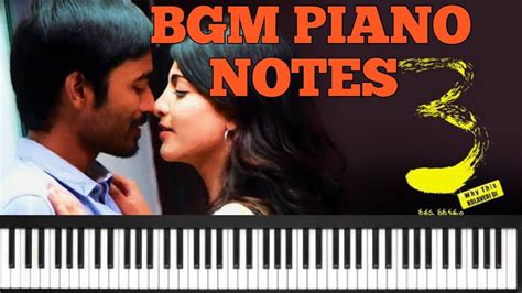 Pain Of Love BGM Piano Cover 3 Movie BGM Anirudh Dhanush