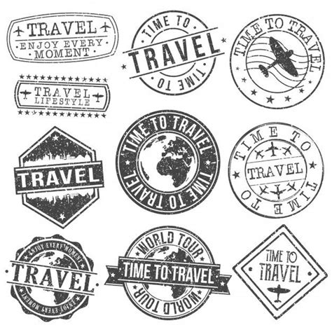 Various african countries stamps stylized passport grunge rubber stamps ...