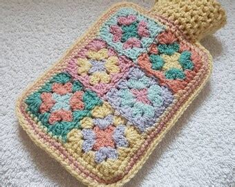 Crochet Hot Water Bottle Cover Pattern