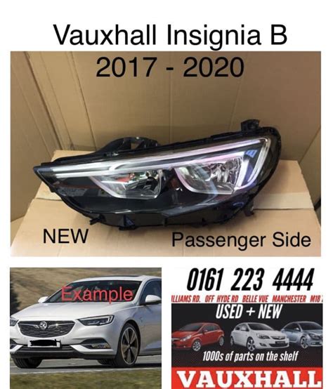 Vauxhall Insignia B Headlight Ns Passenger Side 2017 2020