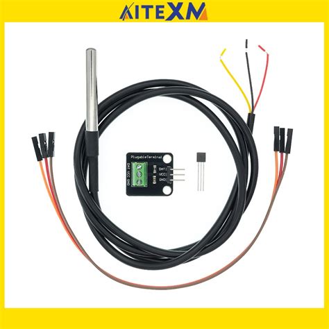 DS18B20 Kit De Módulo Sensor De Temperatura À Prova D água 100 Cm Cabo