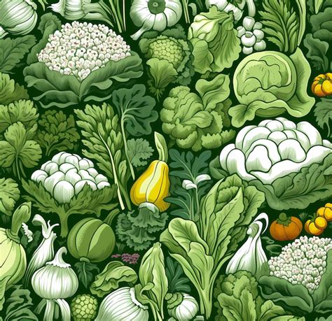 Premium Photo Seamless Patterns Of Vegetables