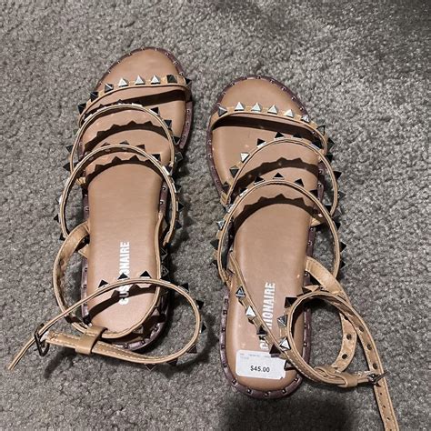 Nude Studded Sandals Cushionaire Size 7 5 Brand Depop