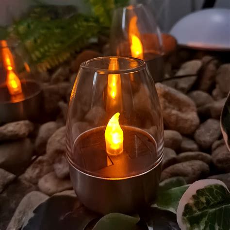 Solar Candles Outdoor Waterproof Flickering Flameless Candles