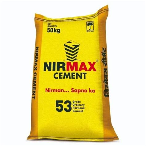 Grey Nirmax Grade Opc Cement Packaging Size Kg At Rs Bag In