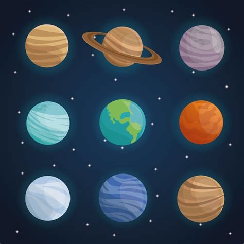 Cores Do Sistema Solar - Espaço de cores paisagem de fundo com planetas do sistema solar | Vetor ...