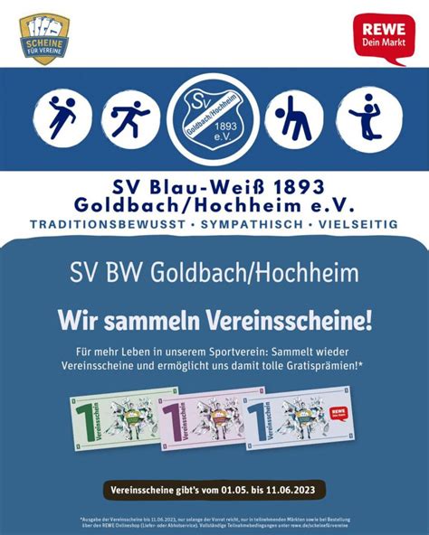 Scheine F R Vereine Ist Zur Ck Sv Blau Wei Goldbach