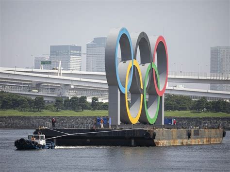 Olympische Ringe Verlassen Tokio Zur Inspektion