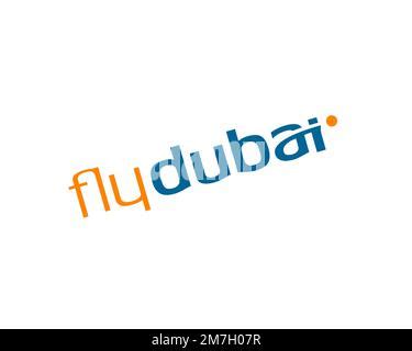 Flydubai, rotated logo, white background B Stock Photo - Alamy