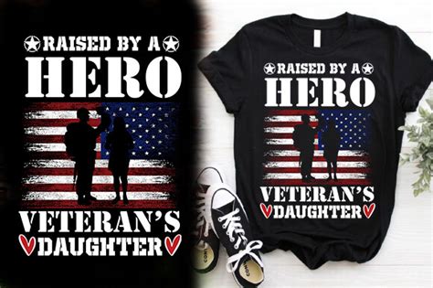 Raised By A Hero Veteran S Daughter Tshi Graphic By Bnbarai20 · Creative Fabrica