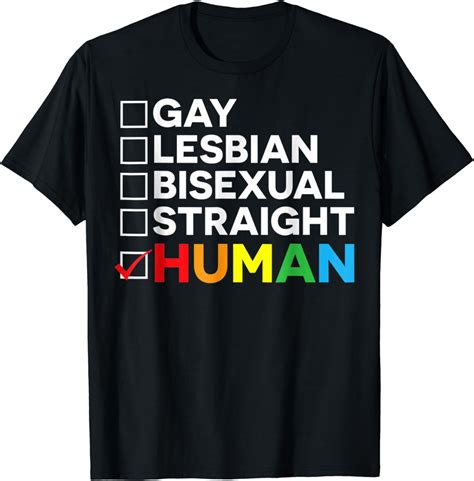 Proud Be Gay All Human Pride Lgbt Rainbow Flag Plus Size T Shirt Walmart