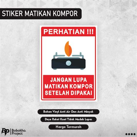 Jual Sticker Matikan Kompor Stiker Jangan Lupa Matikan Kompor